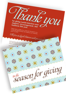 Lavish Interiors Season for Giving Holiday Postcard